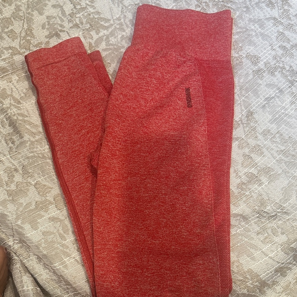 Gymshark Heathered Red Leggings
